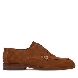 Tommy Hilfiger Polobotky Tommy Hilfiger Hilfiger Thunit Suede M Toe Shoe FM0FM05468 Hnědá