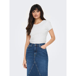 ONLY ONLY Футболка Carlotta 15256154 Білий Tight Fit