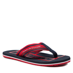 Tommy Hilfiger Infradito Tommy Hilfiger Strips Hilfiger Beach Sandal FM0FM04066 Primary Red XLG