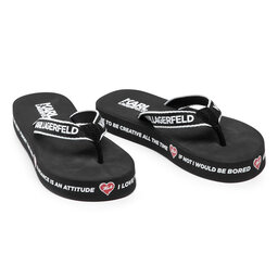 

В'єтнамки KARL LAGERFELD KL81001s Black Lthr, Чорний