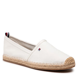 Tommy Hilfiger Espadrillos Tommy Hilfiger Basic Tommy Flat Espadrille FW0FW04827 Ivory YBI