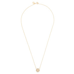 Tory Burch Kaklo papuošalas Tory Burch Crystal Logo Delicate Necklace 53420 Tory Gold 783