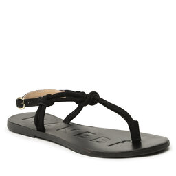 Manebi Sandalen Manebi Suede Leather Sandals V 2.2 Y0 Black Knot Thongs