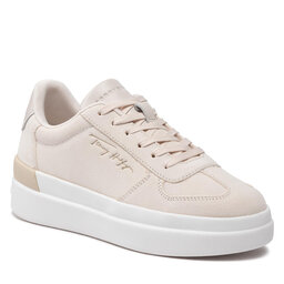 Tommy Hilfiger Sneakers Tommy Hilfiger Th Signature Suede Sneaker FW0FW06518 Feather White AF4
