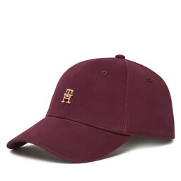 Tommy Hilfiger Шапка с козирка Tommy Hilfiger Th Elevated Chic Cap AW0AW17631 Бордо