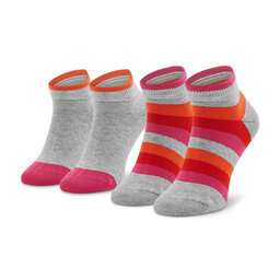 Tommy Hilfiger Σετ κοντές κάλτσες παιδικές 2 τεμαχίων Tommy Hilfiger 354010001 Orange/Red 035