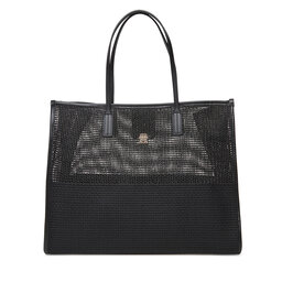 Tommy Hilfiger Borsetta Tommy Hilfiger Th City Summer Tote Woven AW0AW17640 Nero