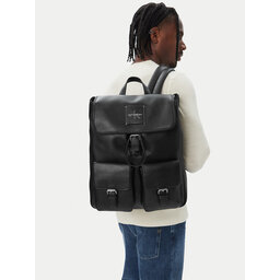 Calvin Klein Rucksack Calvin Klein Bold Pebble Flap Backpack LV04D3565G Schwarz