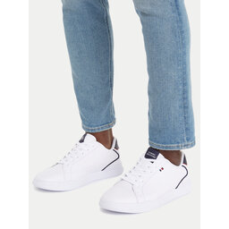 

Снікерcи Tommy Hilfiger Lo Cup Lth Detail FM0FM04956 White YBS, Білий