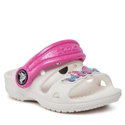 Crocs Pantoletten Crocs Classic Embellished Sandal T 207803 White