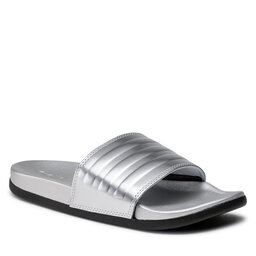 adidas Pantoletten adidas adilette Comfort FW7683 Silver Metallic/Silver Metallic/Core Black