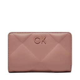 Calvin Klein Portafoglio grande da donna Calvin Klein Re-Lock Quilt Bifold Wallet K60K611374 Ash Rose VB8