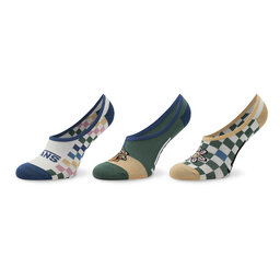 Vans Σετ 3 ζευγάρια κάλτσες σοσόνια γυναικεία Vans Checker Buddies Canoodl VN00043VP8X1 Mblue