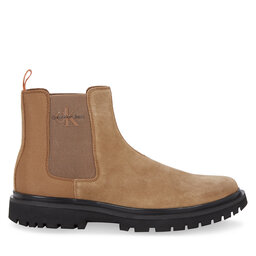 

Челсі Calvin Klein Jeans Eva Mid Chelsea Boot Suede YM0YM00764 Monks Rob/Black/Orange Pop 0HD, Коричневий