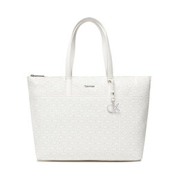 Calvin Klein Τσάντα Calvin Klein Ck Must Shopper Lg W/Slip Pkt Mn K60K609674 White Mono 0K8