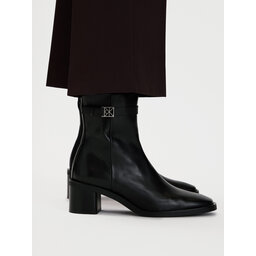Calvin Klein Stiefeletten Calvin Klein Block Heel Ank Boot Lth Hdw HW0HW03171 Schwarz