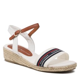 Tommy Hilfiger Espadrillas Tommy Hilfiger Rope Wedge T3A7-32777-0048X100 S White/Tobacco X100
