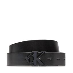 Calvin Klein Jeans Pasek Damski Calvin Klein Jeans Round Mono Pl Rev Lthr Belt 30Mm K60K611489 Black/Silver Specchio 0GP