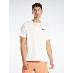 Reebok Reebok Marškinėliai Reebok Basketball Court Top T-Shirt HN5804 Balta Relaxed Fit