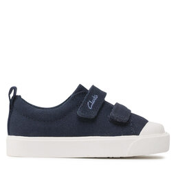 

Кеди Clarks City Bright T 261490876 Navy Canvas, Cиній