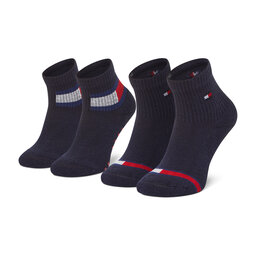 Tommy Hilfiger Sada 2 párů dětských vysokých ponožek Tommy Hilfiger 100002319 Tommy Original 003