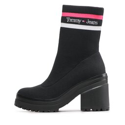 

Ботильйони Tommy Jeans Knitted Boot EN0EN02061 Black And Jewel Pink 0GJ, Чорний
