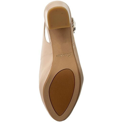 Sand ly Clarks Kelda Spring 261262234 Nude Leather eobuv.cz