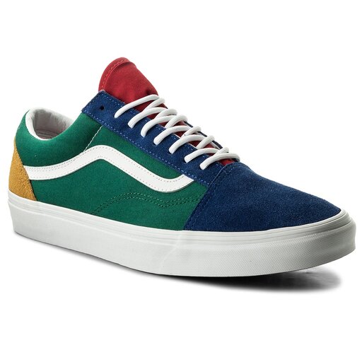 Vans green yellow blue top
