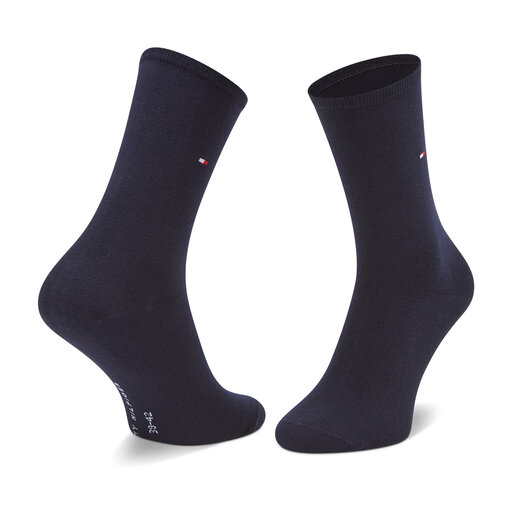 2 pares de calcetines altos para mujer Tommy Hilfiger 100001494 Off White  002