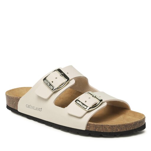 Sandalo Grunland Sara SB0917 In Pelle Nubuk Marrone, Comodo Ed Elegante