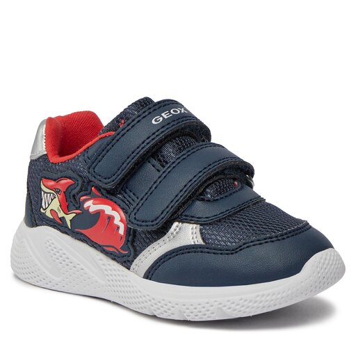 Geox SPRINTYE BOY - Zapatillas - Black/light Blue/negro