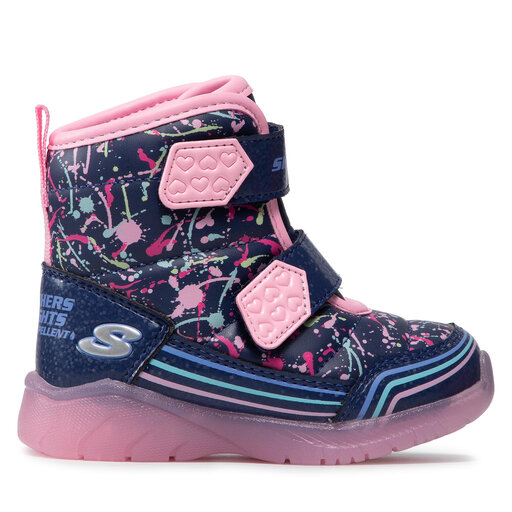 Cizme de zăpadă Skechers Power Paint 302653N/NVMT Bleumarin