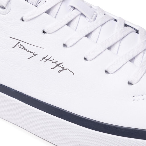 Sneakers Tommy Hilfiger Corporate Modern Vulc Leather FM0FM03727 White YBR  • Www.epantofi.ro