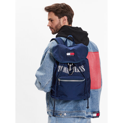 Mochila Tommy Jeans Tjm Heritage Flap Backpack AM0AM10717 Azul marino