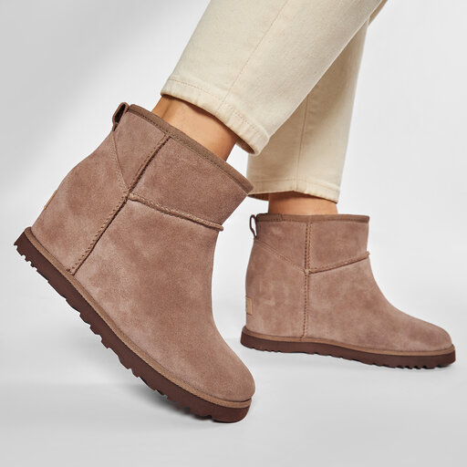 Botte fashion ugg talon compensé