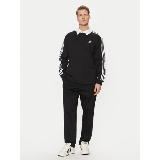 adidas Поло adicolor Rugby IZ4806 Чорний Regular Fit | evzuttya.com.ua