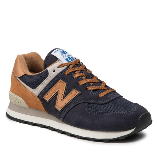 Balance 574 V2 New Balance Azul Marino Y Marron Zapatillas New