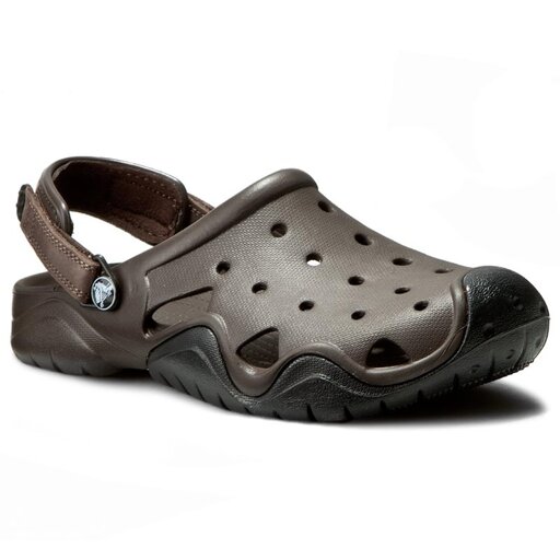 Mules sandales de bain Crocs Swiftwater Clog M 202251 Marron chaussures