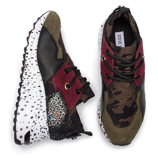 Steve madden cliff sneaker on sale olive multi