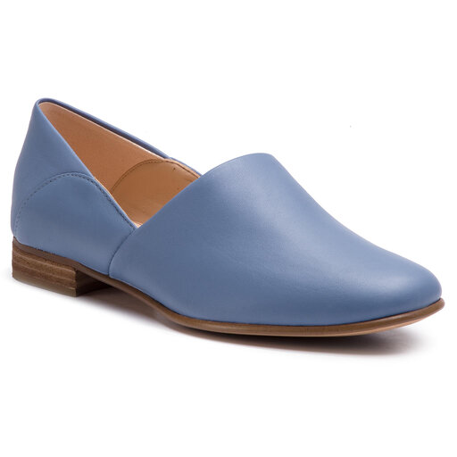 Clarks pure tone blue leather store