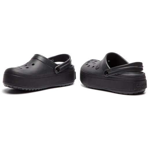 crocs platform clog black