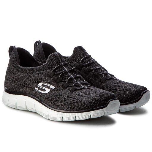 Batai Skechers Sharp Thinking 12418 BKW Black White eavalyne.lt
