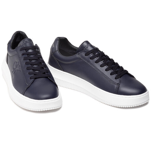 Superge Calvin Klein Jeans Chunky Sole Sneaker Laceup Lth YM0YM00036 Night  Sky CHW • Eobutev.si