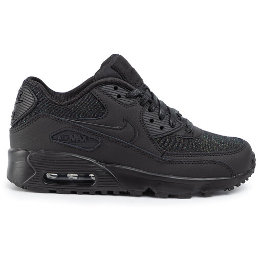 Zapatos Nike Air Max 90 Se Mesh (GS) 880305 002 Black/Black/Anthracite •