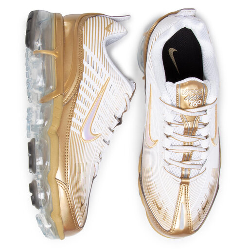 White and gold vapor max top