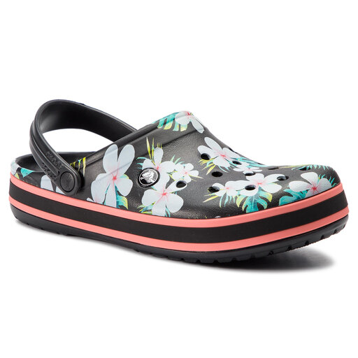 Chanclas Crocs Crocband Seasonal Graphic Clog 205579 Black Floral