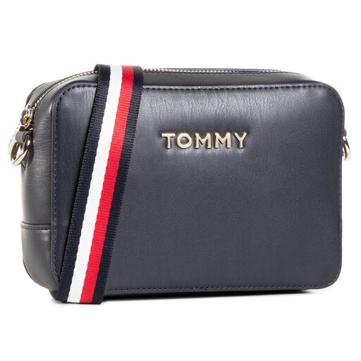 Torebka Tommy Hilfiger Iconic Tommy Camera Bag AW0AW08608 Granatowy eobuwie .pl