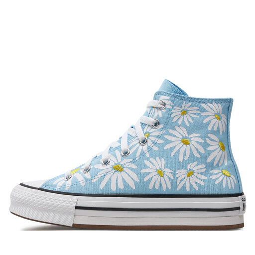 Bambas Converse Chuck Taylor All Star Lift Platform Floral A06337C Azul zapatos.es
