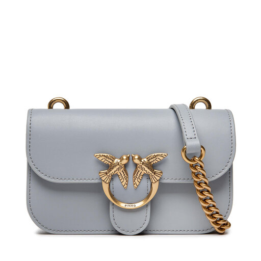 Handtasche Pinko Love Baby Bell Simply 1 Cl AI 22 23 PLTT 1P22U0 Y5H7 Grau eschuhe