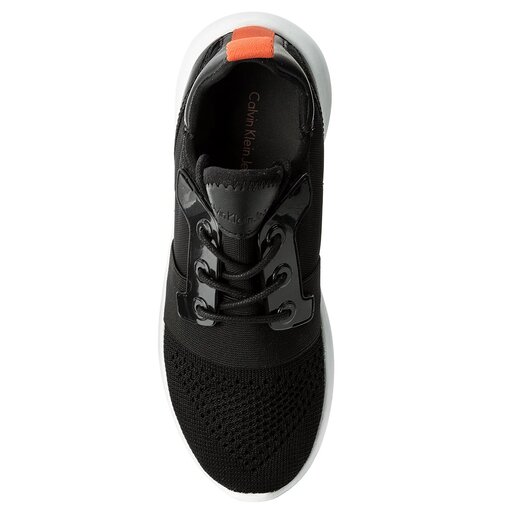 Calvin klein meryl knit white hotsell logo trainers